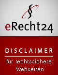 eRecht24 Siegel Disclaimer für rechtssichere Webseiten