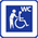  WC für Rollstuhlfahrer mit Hilfe