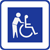 Rollstuhlfahrer mit Hilfsperson